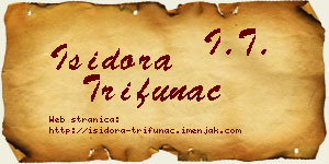 Isidora Trifunac vizit kartica